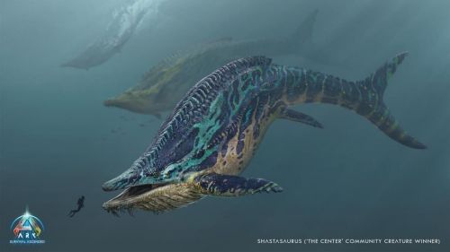 《方舟生存進(jìn)化》次世代版本新生物“薩斯特魚(yú)龍”概念圖首曝