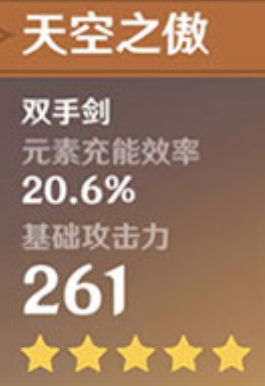 原神天空之傲推薦給哪個角色