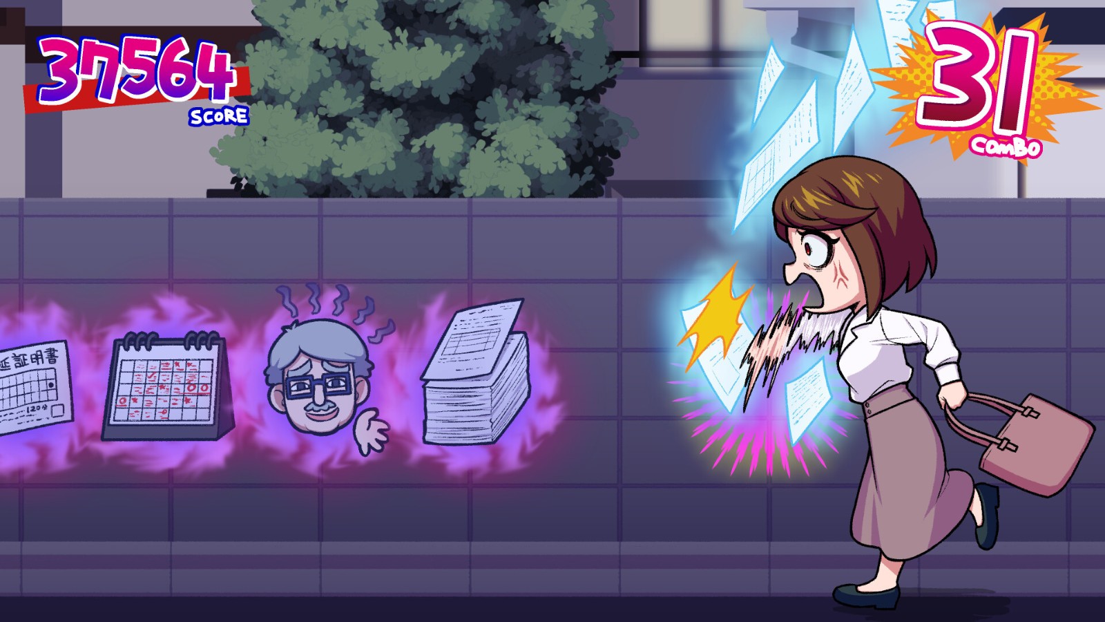 解壓節(jié)奏游戲《マジギレ限界OLちゃん》Steam頁面上線，明年發(fā)售！