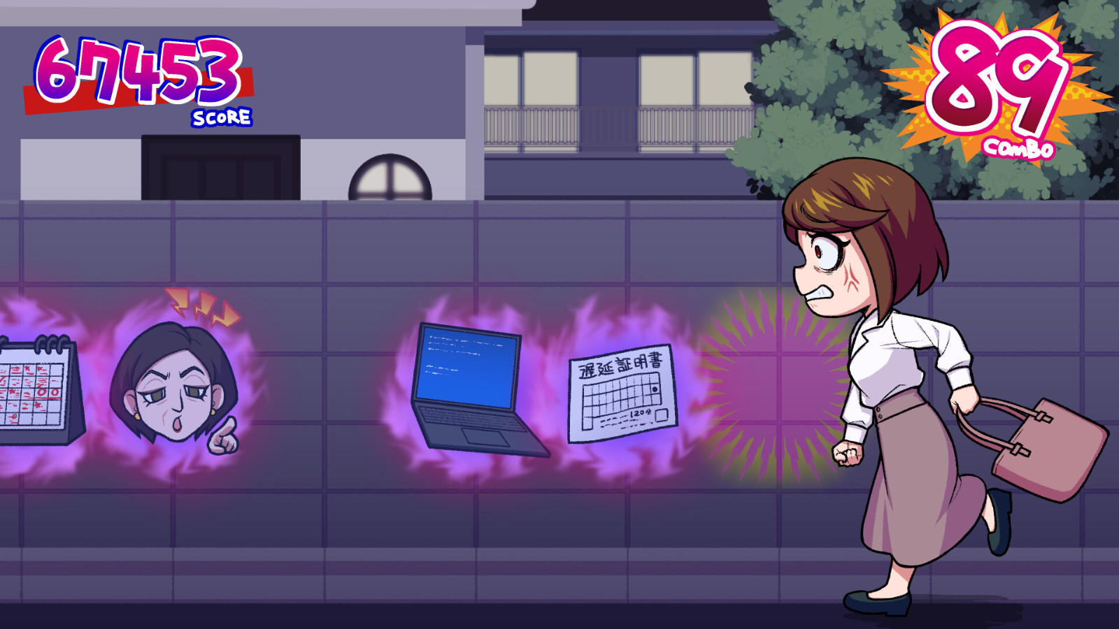 解壓節(jié)奏游戲《マジギレ限界OLちゃん》Steam頁面上線，明年發(fā)售！
